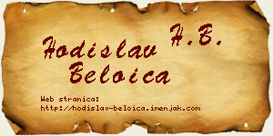 Hodislav Beloica vizit kartica
